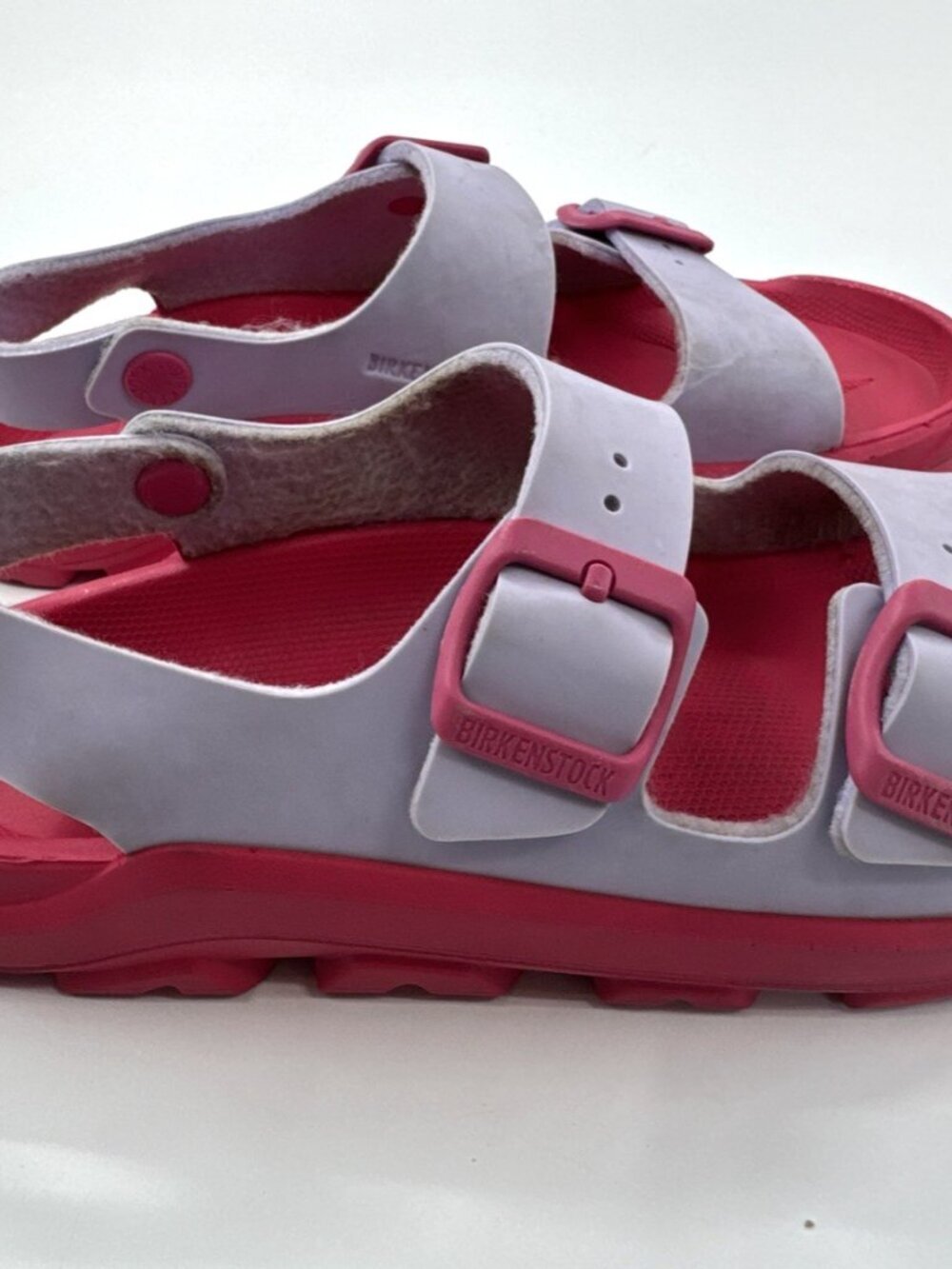 Birkenstock Sandals Youth Girls 3 Pink Mogami Buckle Waterproof Strappy Beach